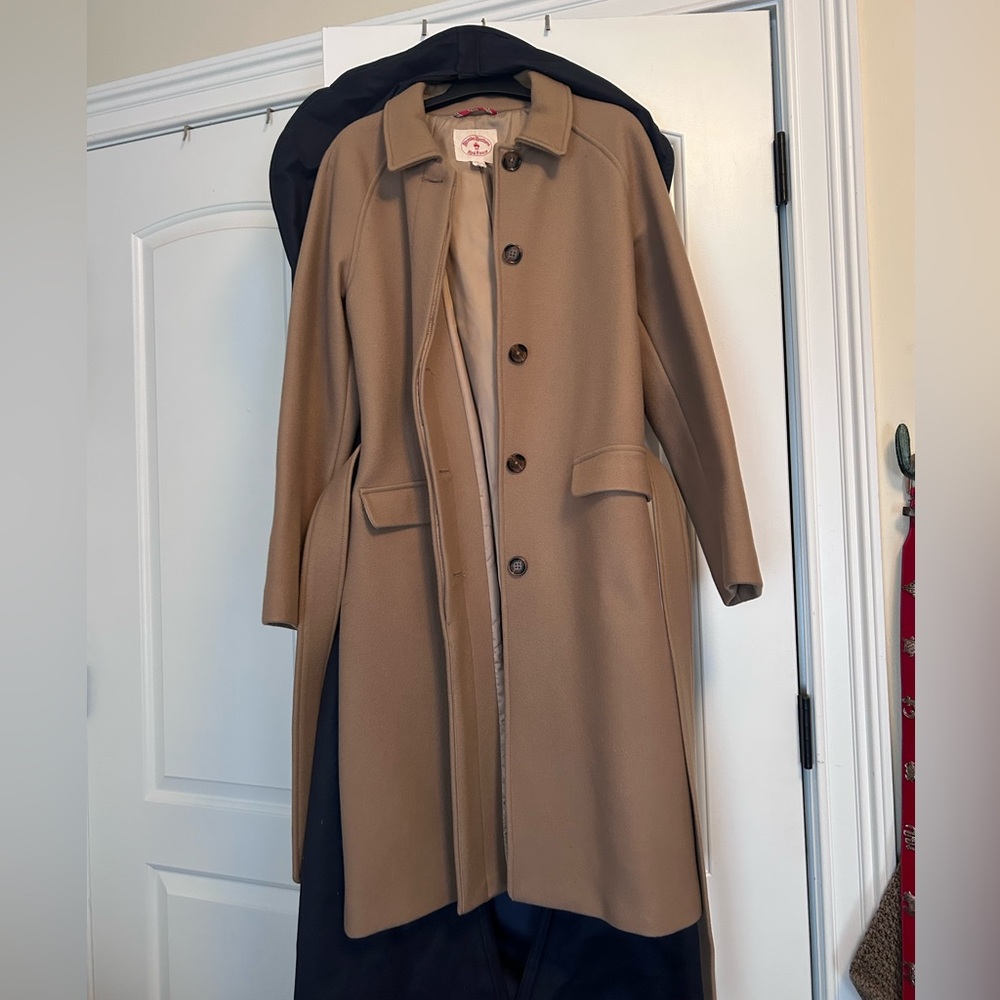 Tan Wool Coat with Belt